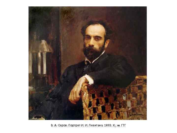 В. А. Серов. Портрет И. И. Левитана. 1893. Х. , м. ГТГ 