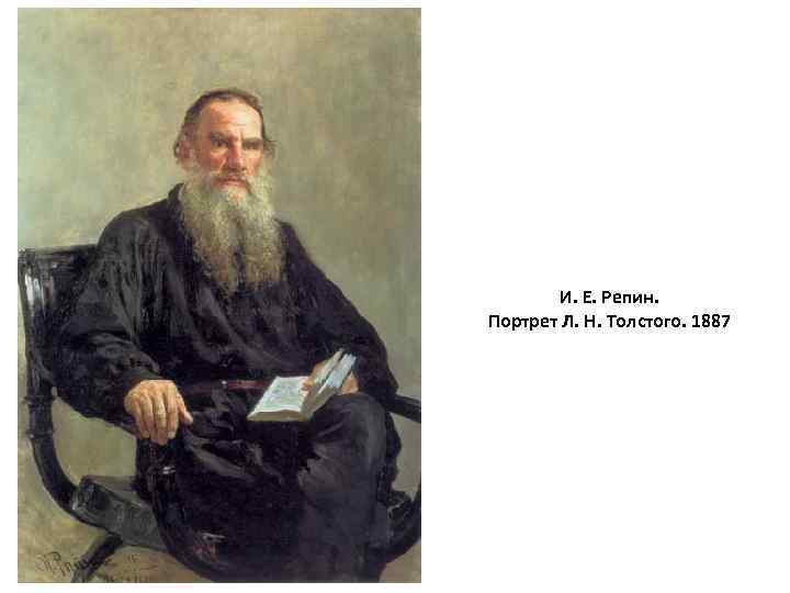 И. Е. Репин. Портрет Л. Н. Толстого. 1887 