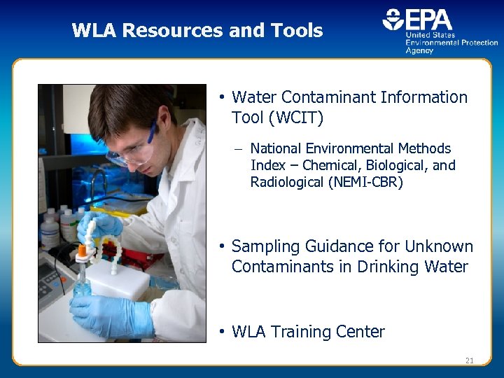 WLA Resources and Tools • Water Contaminant Information Tool (WCIT) – National Environmental Methods