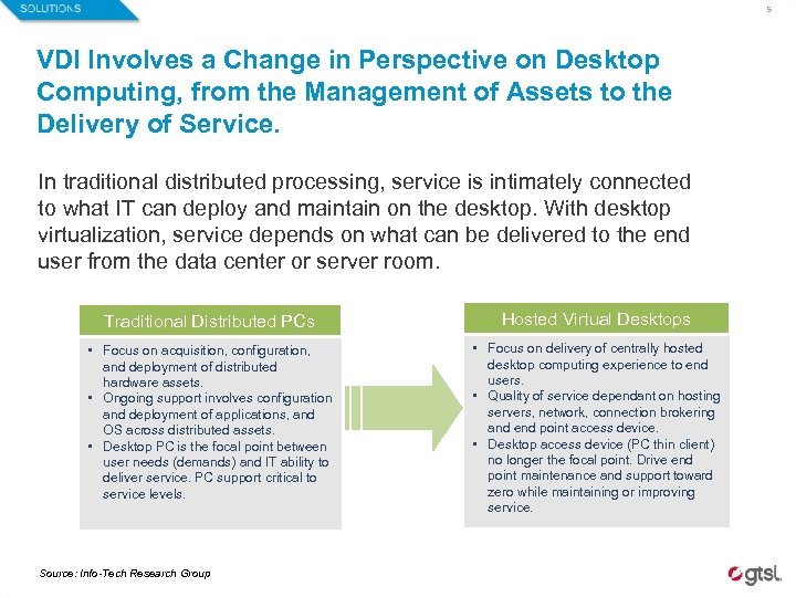 5 VDI Involves a Change in Perspective on Desktop Computing, from the Management of