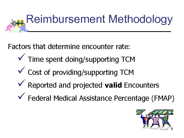 TCM Cost Report Reimbursement Methodology Factors that determine encounter rate: ü Time spent doing/supporting