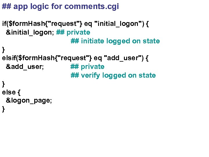 ## app logic for comments. cgi if($form. Hash{