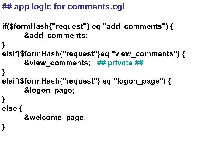 ## app logic for comments. cgi if($form. Hash{