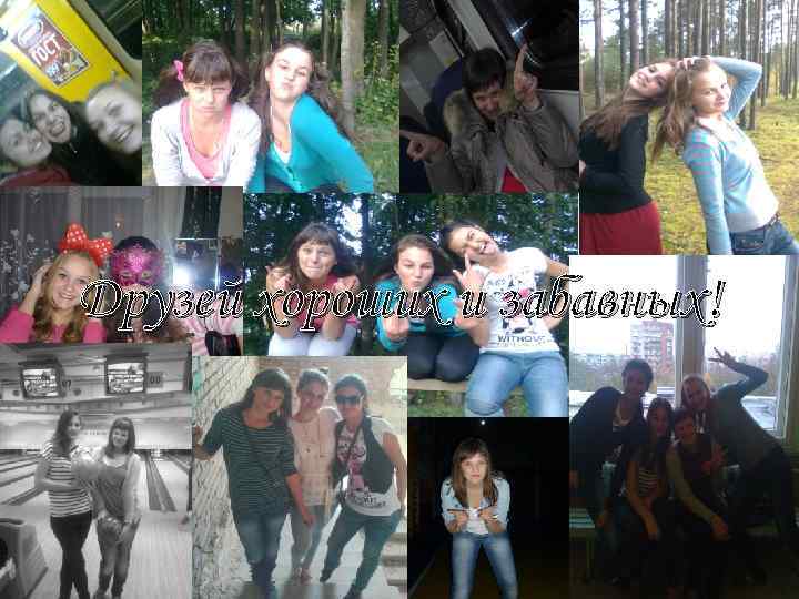 Друзей хороших и забавных! 