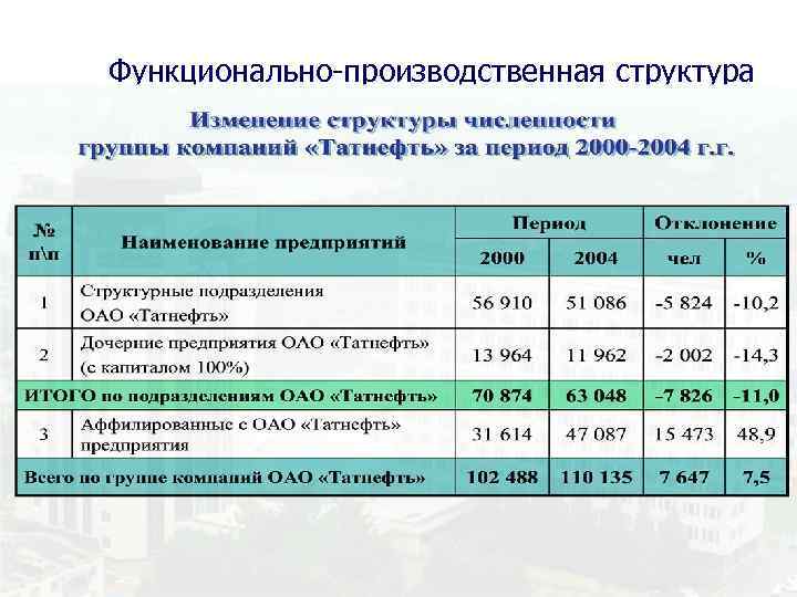 Функционально-производственная структура 