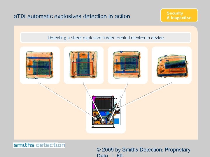 a. Ti. X automatic explosives detection in action Security & Inspection Detecting a sheet