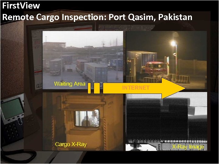 First. View Remote Cargo Inspection: Port Qasim, Pakistan Waiting Area Cargo X-Ray Rad Portal