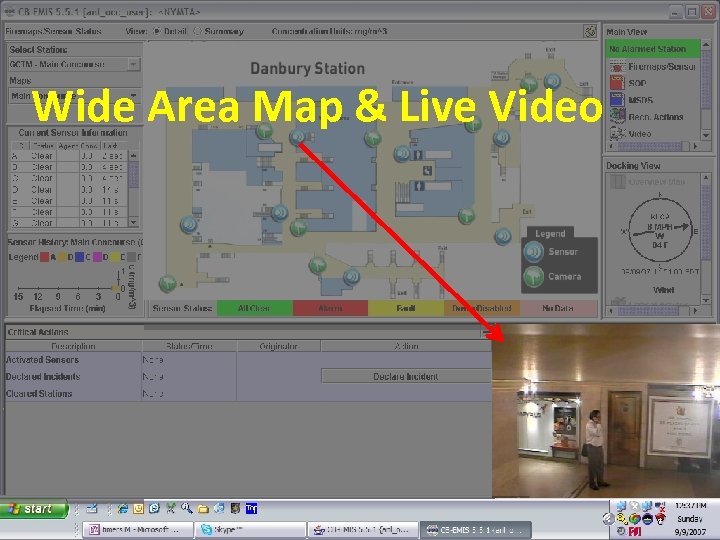 Wide Area Map & Live Video 