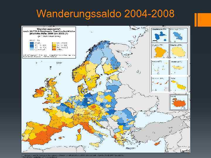 Wanderungssaldo 2004 -2008 