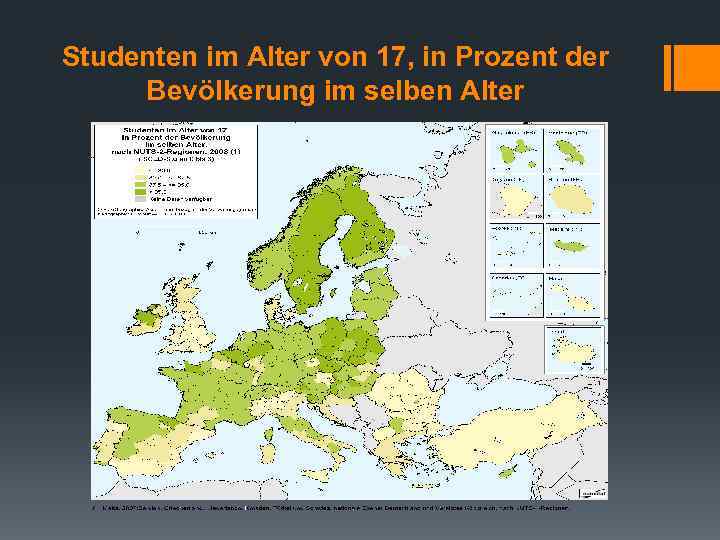 Studenten im Alter von 17, in Prozent der Bevölkerung im selben Alter 