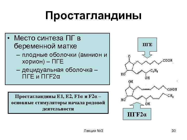 Простагландины схема синтеза