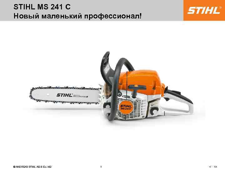 STIHL MS 241 C Новый маленький профессионал! © ANDREAS STIHL AG & Co. KG