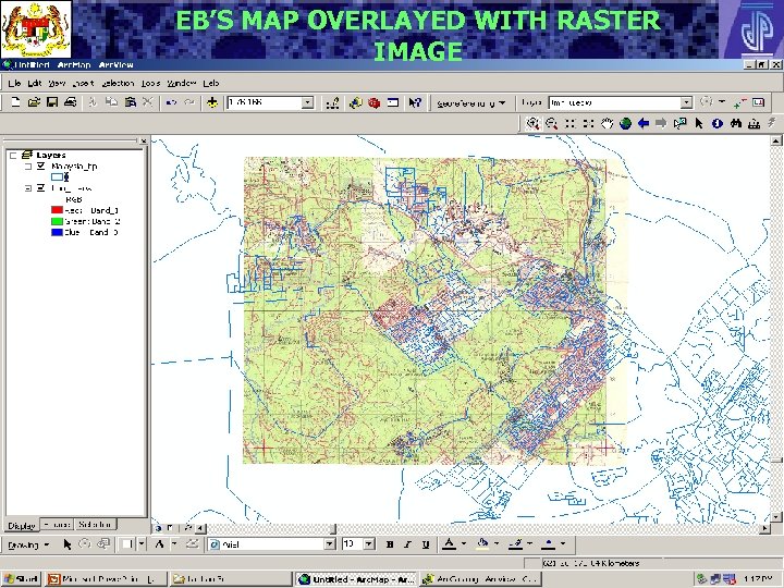 EB’S MAP OVERLAYED WITH RASTER IMAGE 