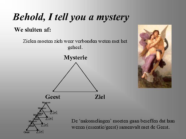 Behold, I tell you a mystery We sluiten af: Zielen moeten zich weer verbonden