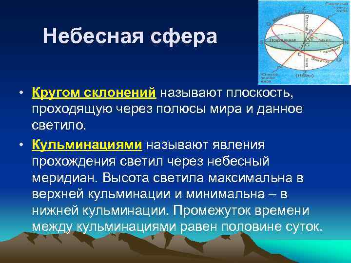 Небесная сфера. Основные понятия астрономии. Небесная сфера круг склонения. Понятие небесной сферы. Круг склонения светила.