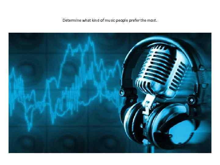 Determine what kind of music people prefer the most. 