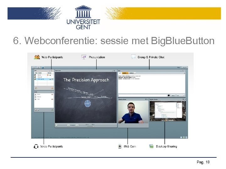6. Webconferentie: sessie met Big. Blue. Button Pag. 18 