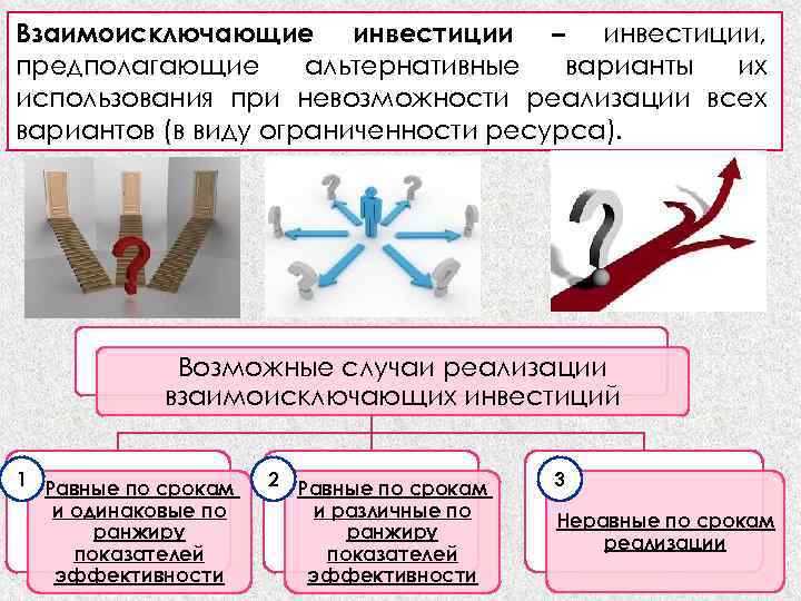 Взаимоисключающие проекты это