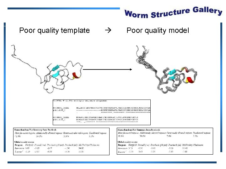 Poor quality template Poor quality model 