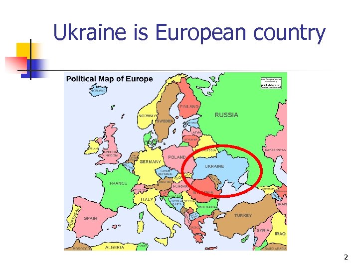 Ukraine is European country 2 