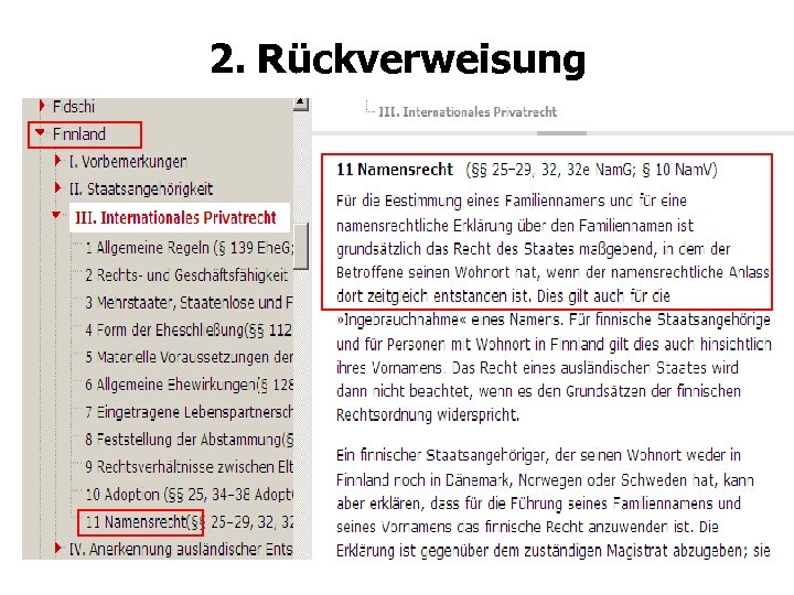 2. Rückverweisung 