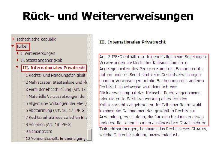 Rück- und Weiterverweisungen 