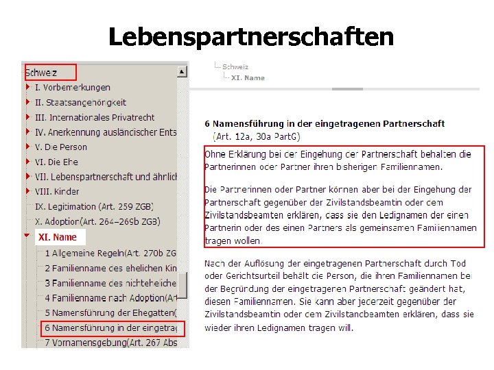 Lebenspartnerschaften 