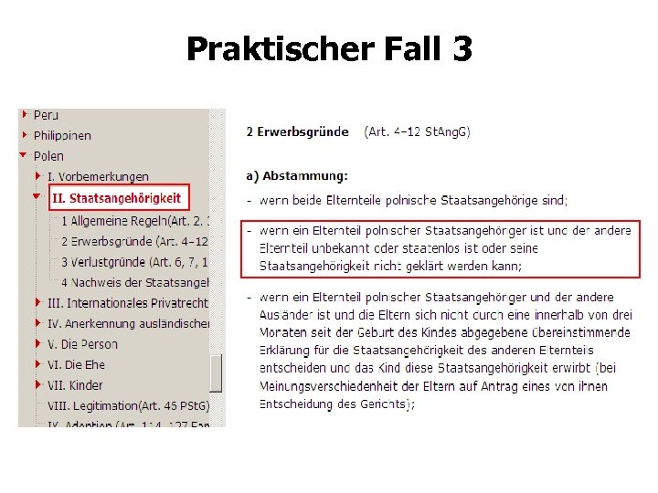 Praktischer Fall 3 