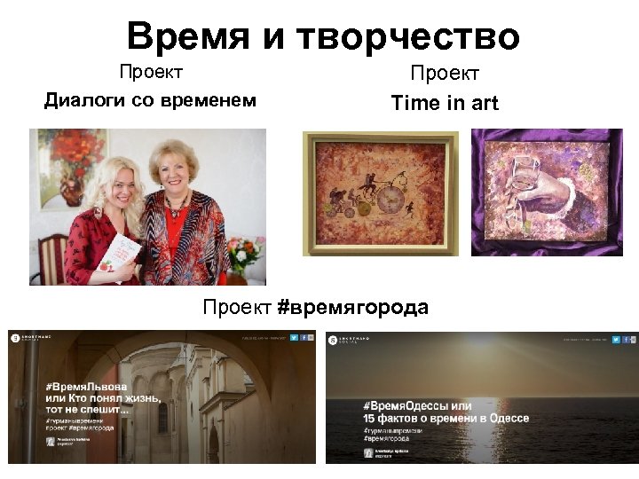 Время и творчество Проект Диалоги со временем Проект Time in art Проект #времягорода 
