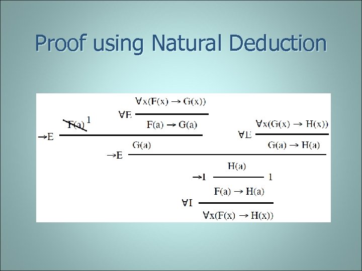 Proof using Natural Deduction 