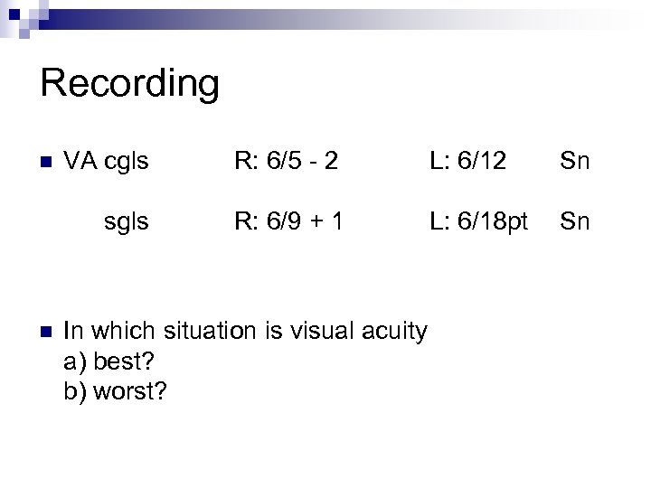 Recording n VA cgls R: 6/5 - 2 L: 6/12 Sn sgls n R: