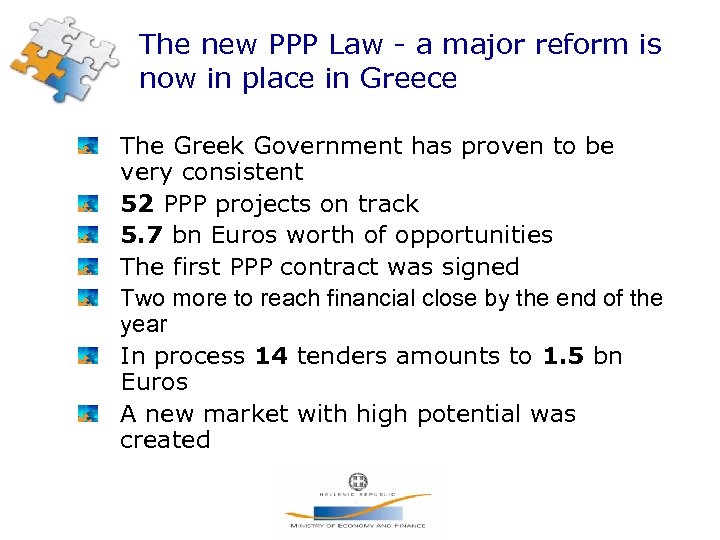 The new PPP Law - a major reform is now in place in Greece