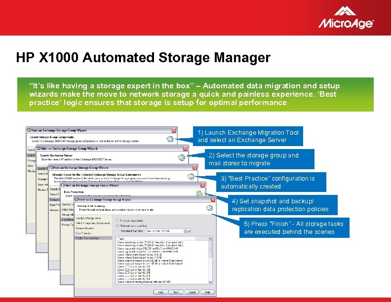 HP X 1000 Automated Storage Manager “It’s like having a storage expert in the