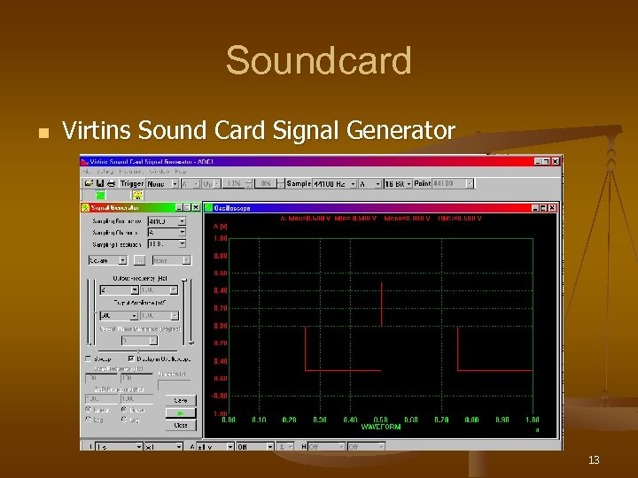 Soundcard n Virtins Sound Card Signal Generator 13 