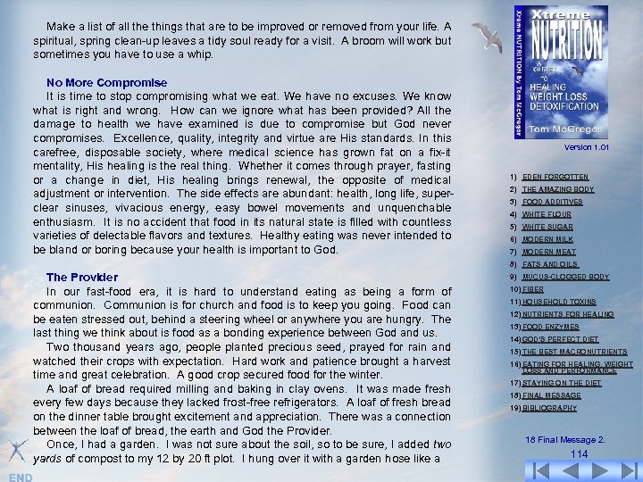 Make a list of all the things that are to be improved or removed