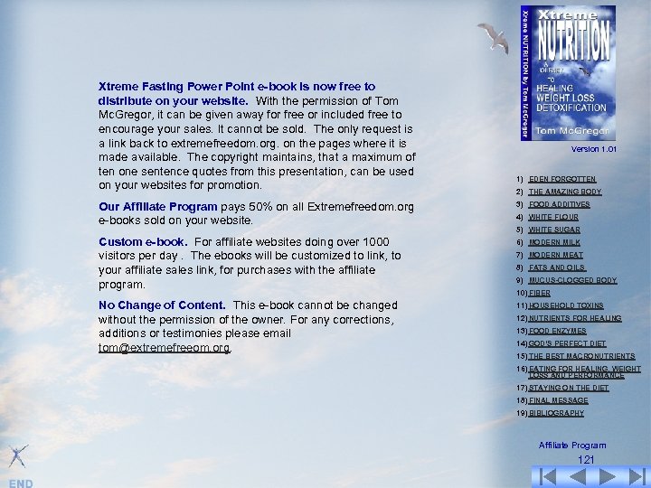 Xtreme Fasting Power Point e-book is now free to distribute on your website. With