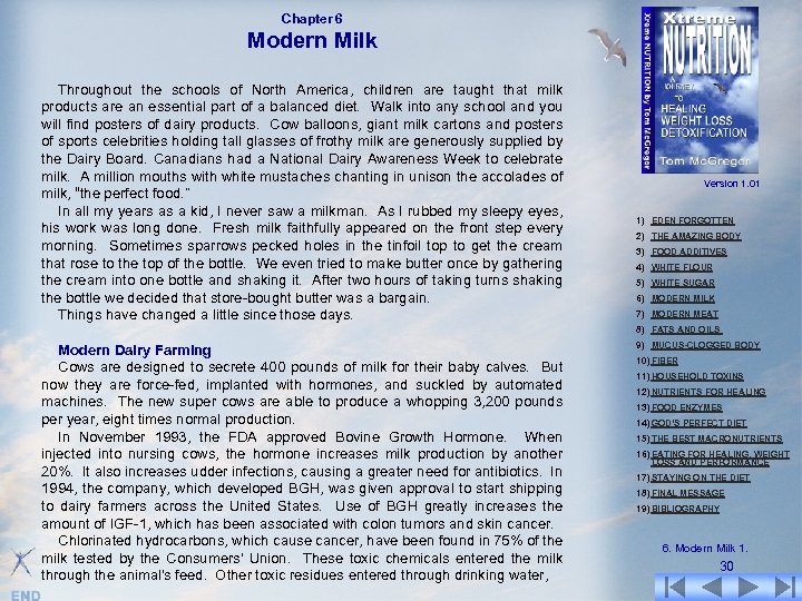 Chapter 6 Modern Milk Throughout the schools of North America, children are taught that
