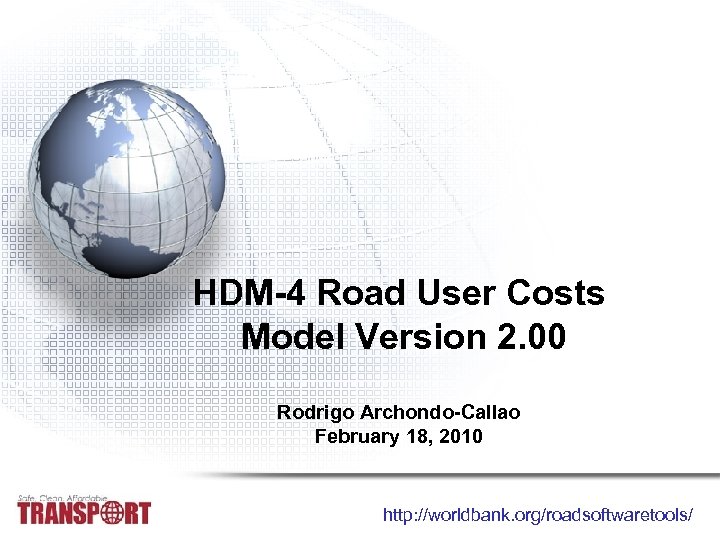 hdm 4 model emissions