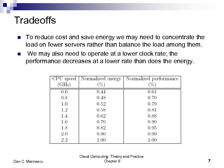 Tradeoffs n n To reduce cost and save energy we may need to concentrate
