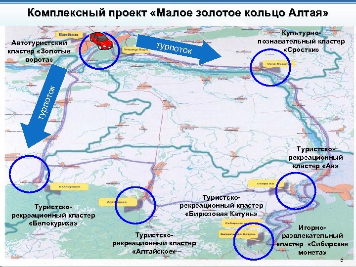 Комплексный проект «Малое золотое кольцо Алтая» турпот ок тур пот о к Автотуристский кластер