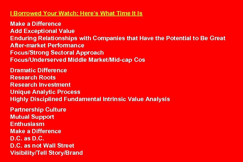 I Borrowed Your Watch: Here’s What Time It Is Make a Difference Add Exceptional