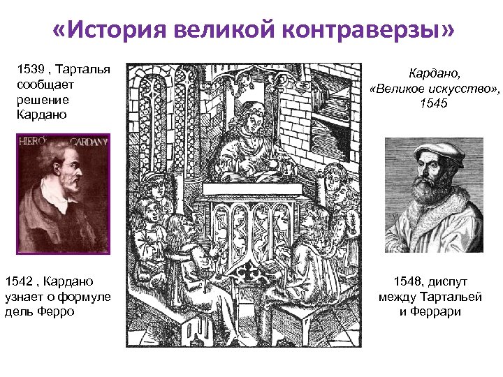 Великое искусство и жизнь джероламо кардано проект по математике