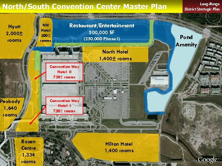 North/South Convention Center Master Plan Hyatt 2, 000± rooms NW Hotel 300± rooms Restaurant/Entertainment