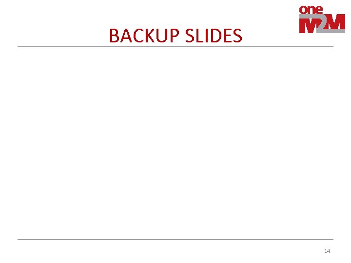 BACKUP SLIDES 14 