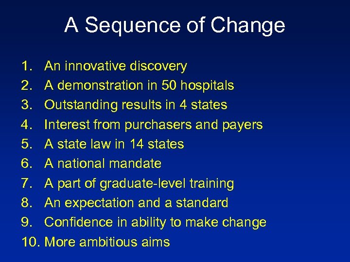 A Sequence of Change 1. 2. 3. 4. 5. 6. 7. 8. 9. 10.