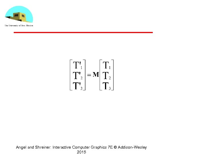 Angel and Shreiner: Interactive Computer Graphics 7 E © Addison-Wesley 2015 