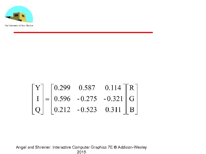 Angel and Shreiner: Interactive Computer Graphics 7 E © Addison-Wesley 2015 