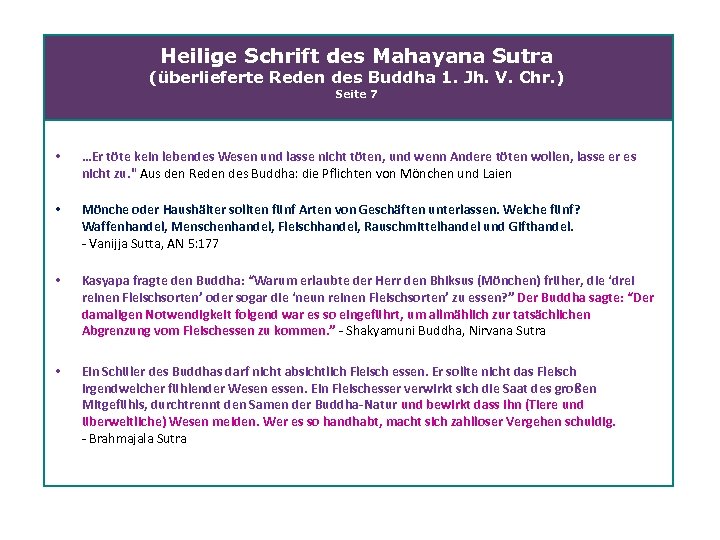 Heilige Schrift des Mahayana Sutra (überlieferte Reden des Buddha 1. Jh. V. Chr. )