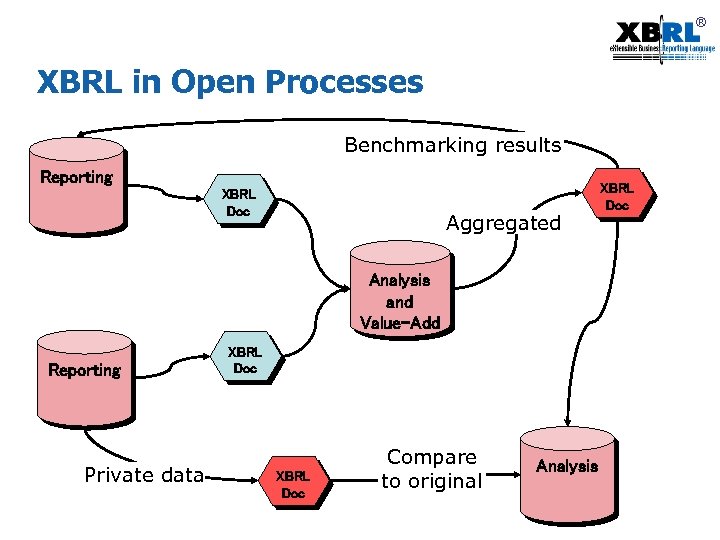 ® XBRL in Open Processes Benchmarking results Reporting XBRL Doc Aggregated Analysis and Value-Add