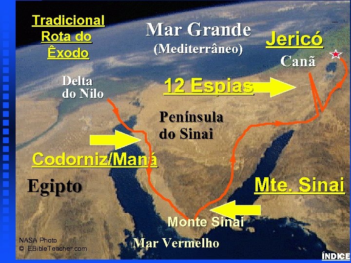 Mar Grande Jericó (Mediterrâneo) Exodus Major Events Map Tradicional Rota do Êxodo Canã Delta